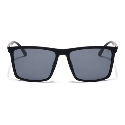 Eyejack Black Square Polarized Sunglasses for Men & Women (1906PCL2076)