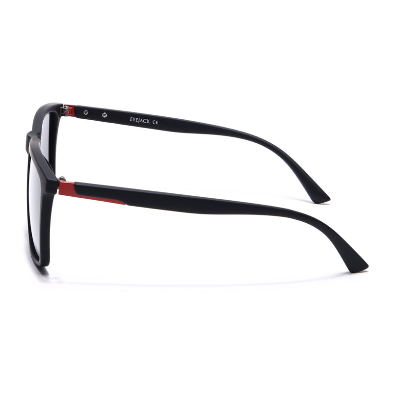 Eyejack Black Square Polarized Sunglasses for Men & Women (1906PCL2076)