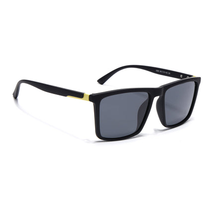 Eyejack Black Square Polarized Sunglasses for Men & Women (1906PCL2077)