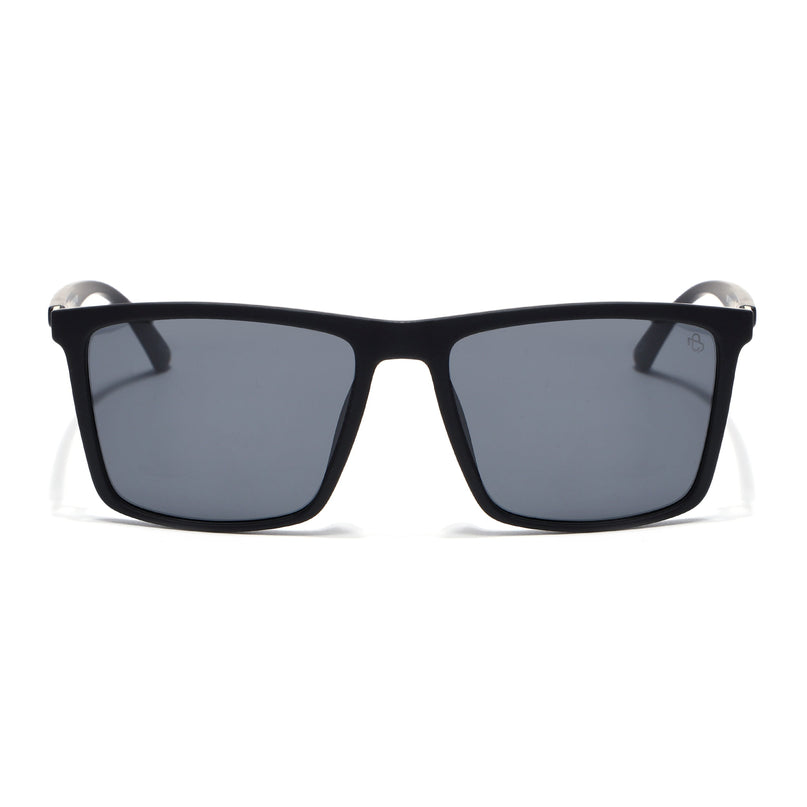 Eyejack Black Square Polarized Sunglasses for Men & Women (1906PCL2077)