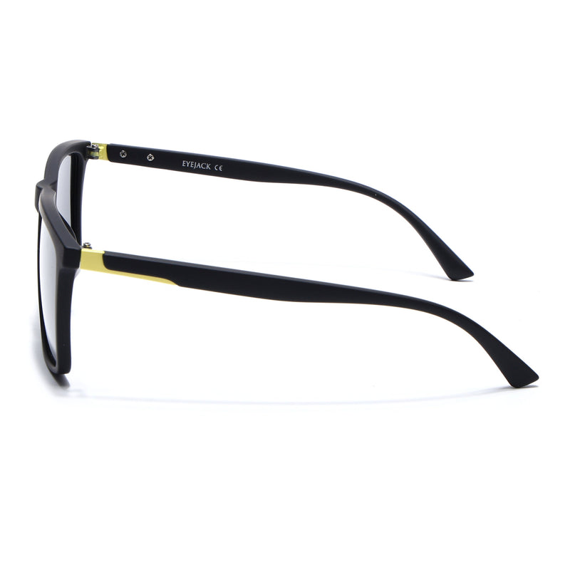 Eyejack Black Square Polarized Sunglasses for Men & Women (1906PCL2077)