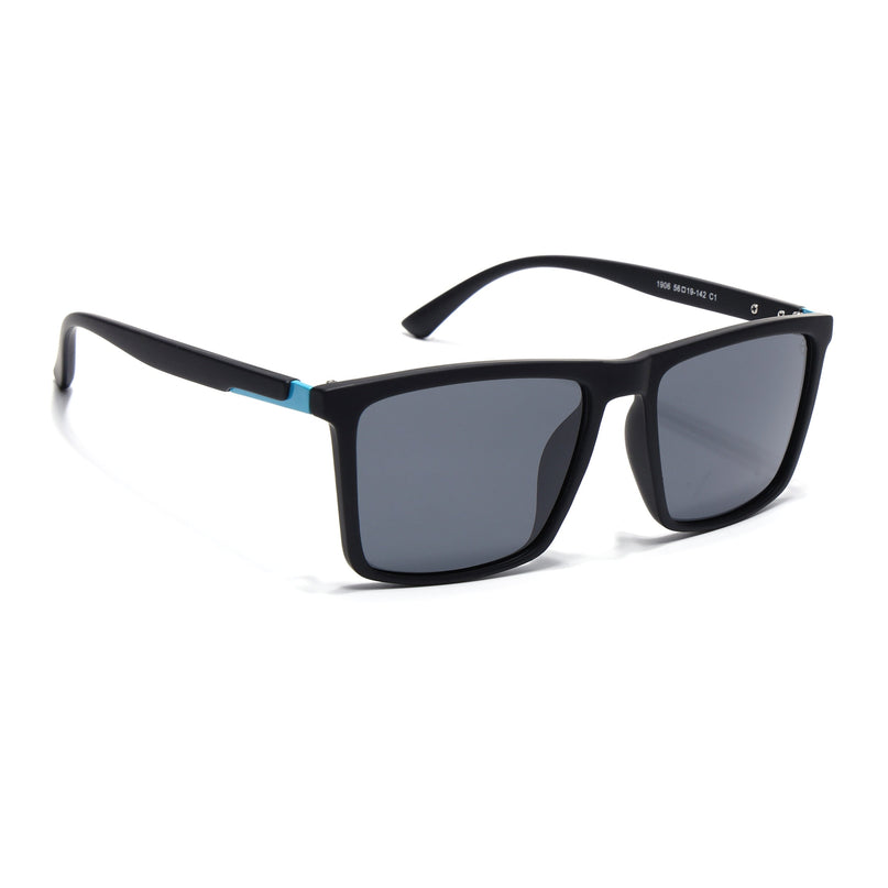 Eyejack Black Square Polarized Sunglasses for Men & Women (1906PCL2078)