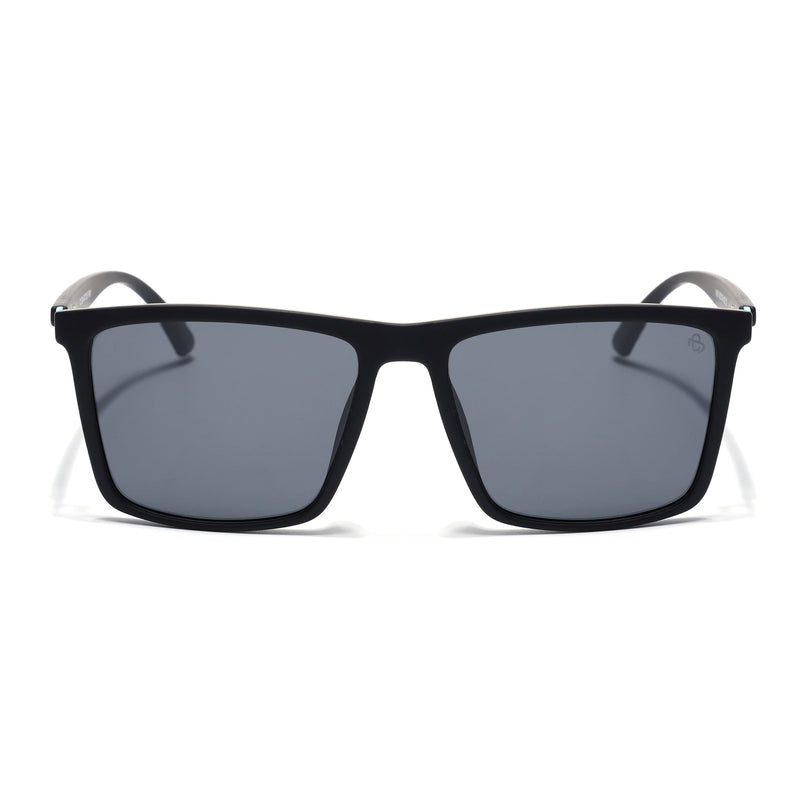 Eyejack Black Square Polarized Sunglasses for Men & Women (1906PCL2078)
