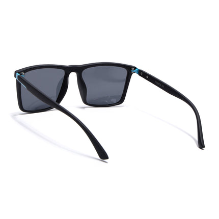Eyejack Black Square Polarized Sunglasses for Men & Women (1906PCL2078)