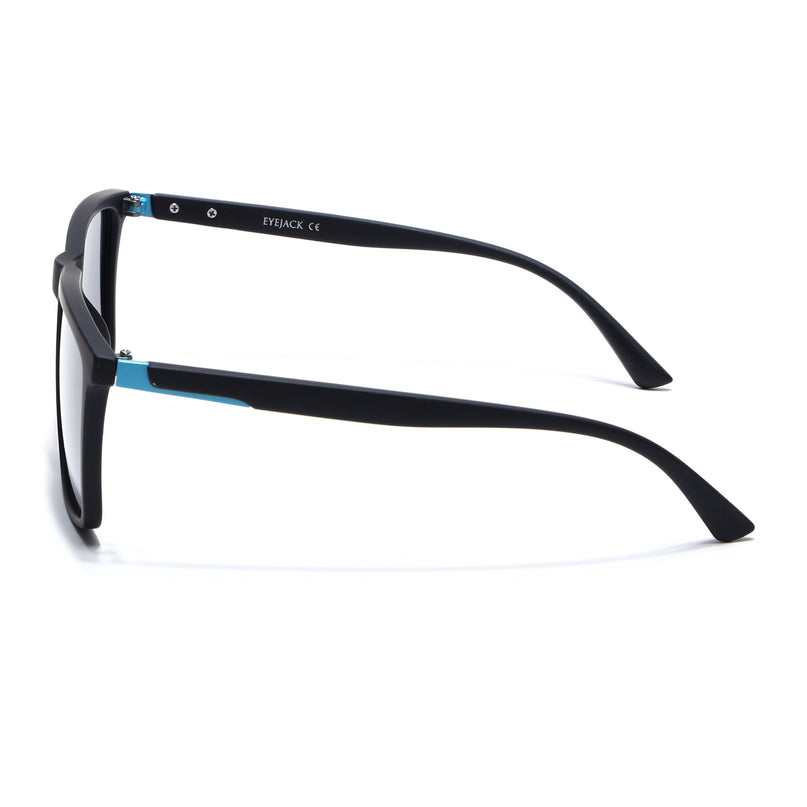 Eyejack Black Square Polarized Sunglasses for Men & Women (1906PCL2078)