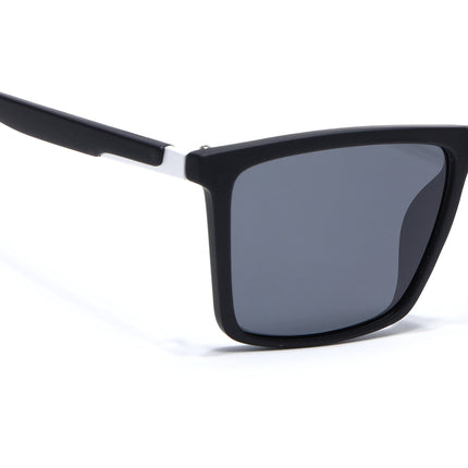 Eyejack Black Square Polarized Sunglasses for Men & Women (1906PCL2079)