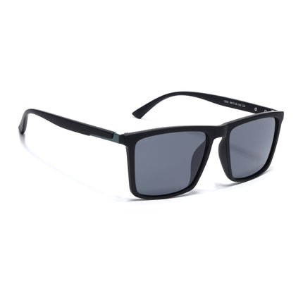Eyejack Black Square Polarized Sunglasses for Men & Women (1906PCL2080)