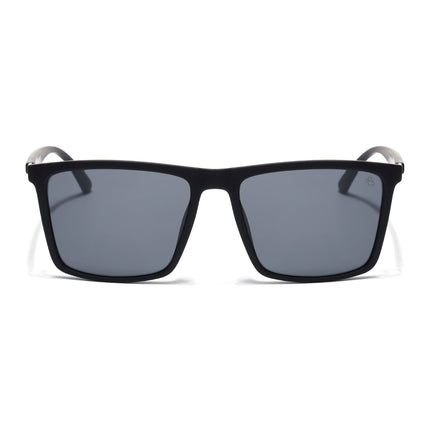 Eyejack Black Square Polarized Sunglasses for Men & Women (1906PCL2080)