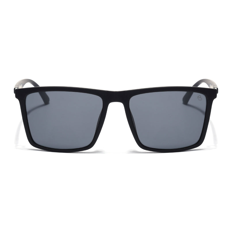 Eyejack Black Square Polarized Sunglasses for Men & Women (1906PCL2080)