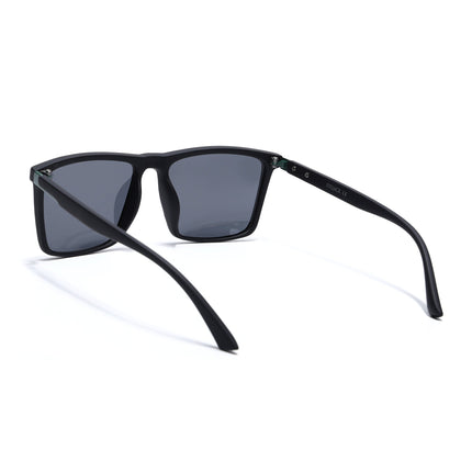 Eyejack Black Square Polarized Sunglasses for Men & Women (1906PCL2080)