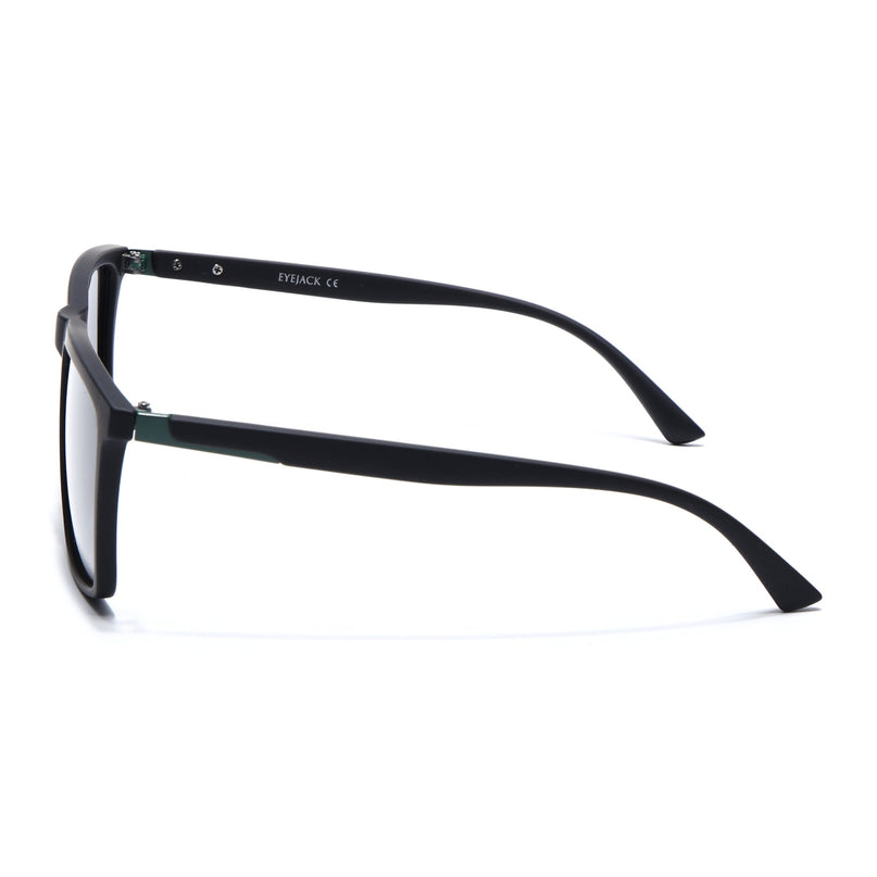 Eyejack Black Square Polarized Sunglasses for Men & Women (1906PCL2080)