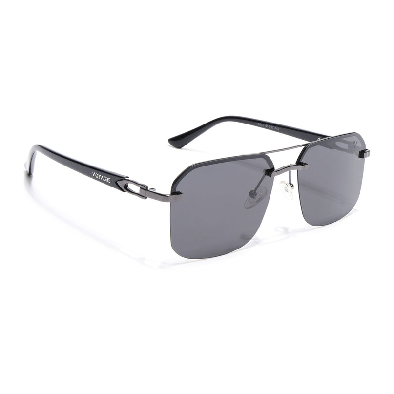 Odyssey | Black & Grey Wayfarer Polarized Sunglasses - PMG4142