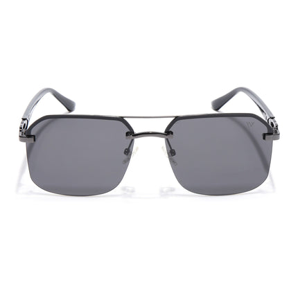 Odyssey | Black & Grey Wayfarer Polarized Sunglasses - PMG4142