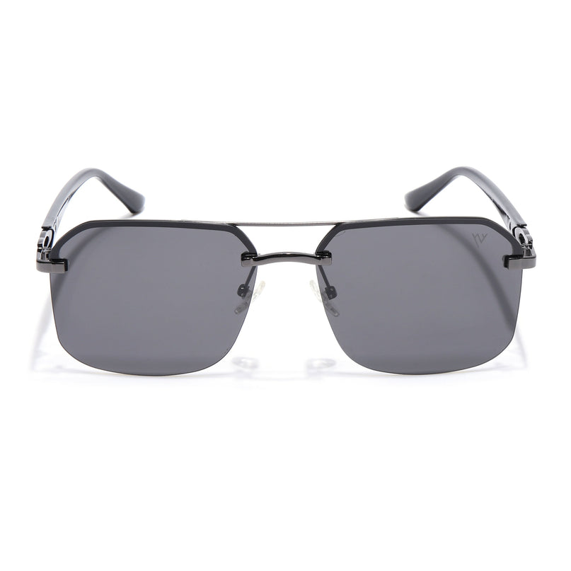 Odyssey | Black & Grey Wayfarer Polarized Sunglasses - PMG4142
