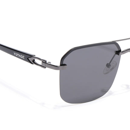 Odyssey | Black & Grey Wayfarer Polarized Sunglasses - PMG4142