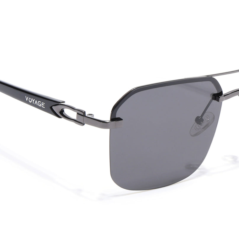 Odyssey | Black & Grey Wayfarer Polarized Sunglasses - PMG4142