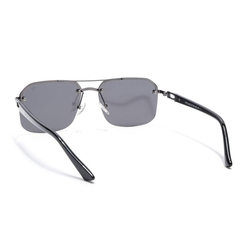 Odyssey | Black & Grey Wayfarer Polarized Sunglasses - PMG4142