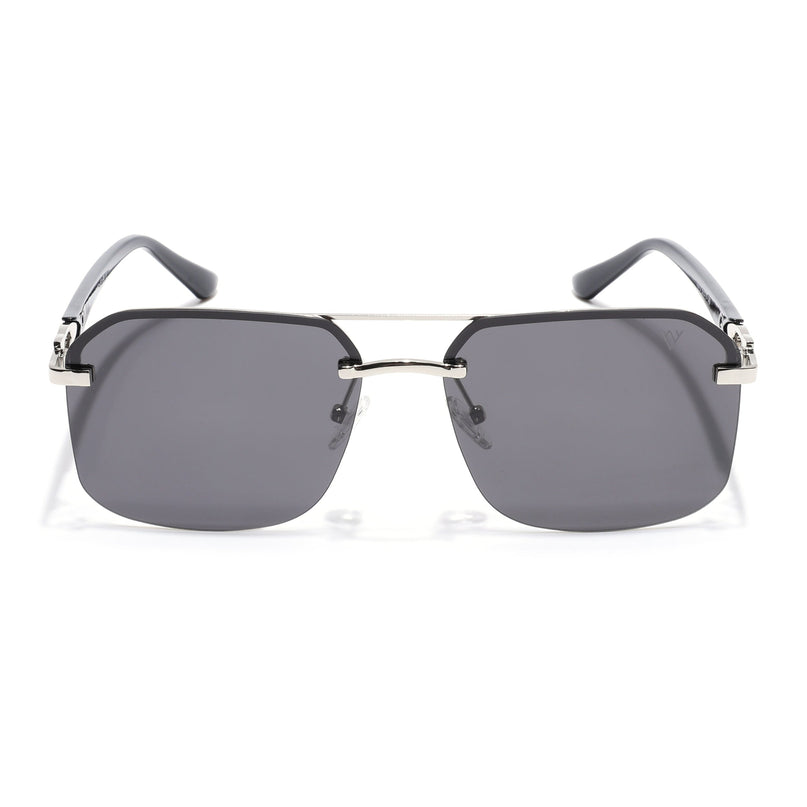 Odyssey | Black & Silver Wayfarer Polarized Sunglasses - PMG4144