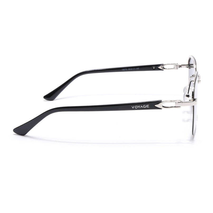 Odyssey | Black & Silver Wayfarer Polarized Sunglasses - PMG4144