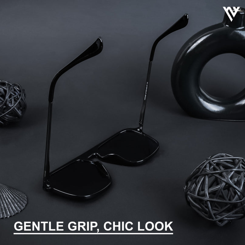 Aether | Black Wayfarer Polarized Sunglasses - PMG4578