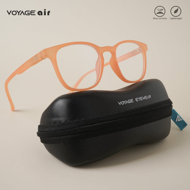 Voyage Air Orange Square Eyeglasses for Men & Women - MG4730-C4