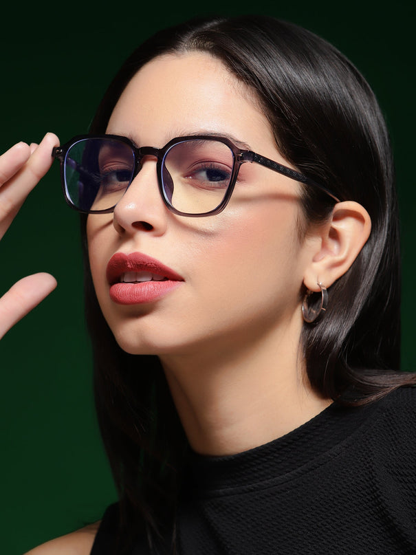 Voyage Air Grey Square Eyeglasses for Men & Women - MG4587-C3