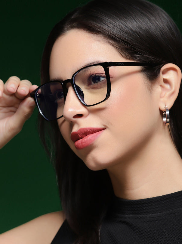 Voyage Air Black Square Eyeglasses for Men & Women - MG4558-C1