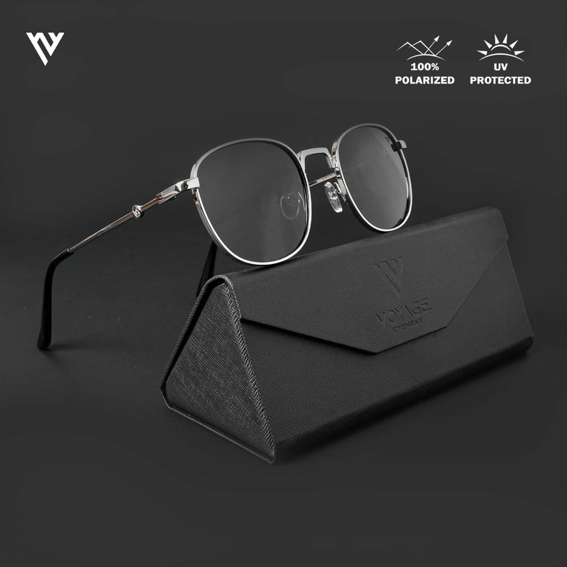 OG 2.0 | Black & Silver Round Polarized Sunglasses | PMG4112