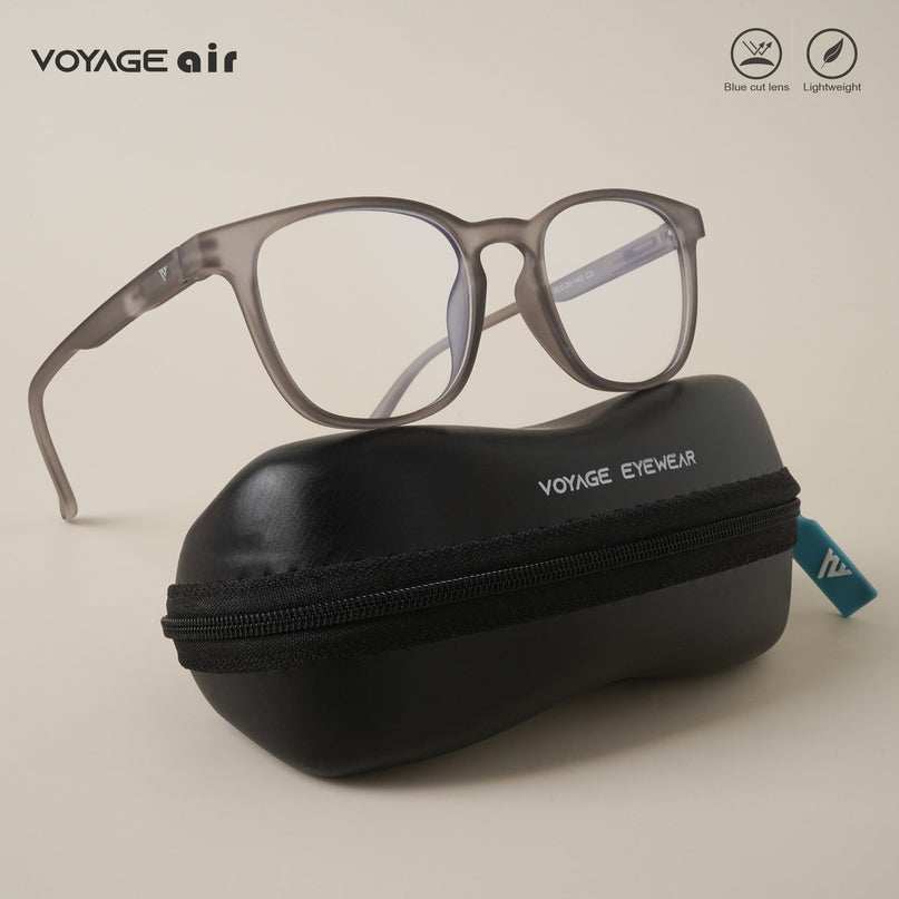 Voyage Air Grey Square Eyeglasses for Men & Women - MG4734-C8