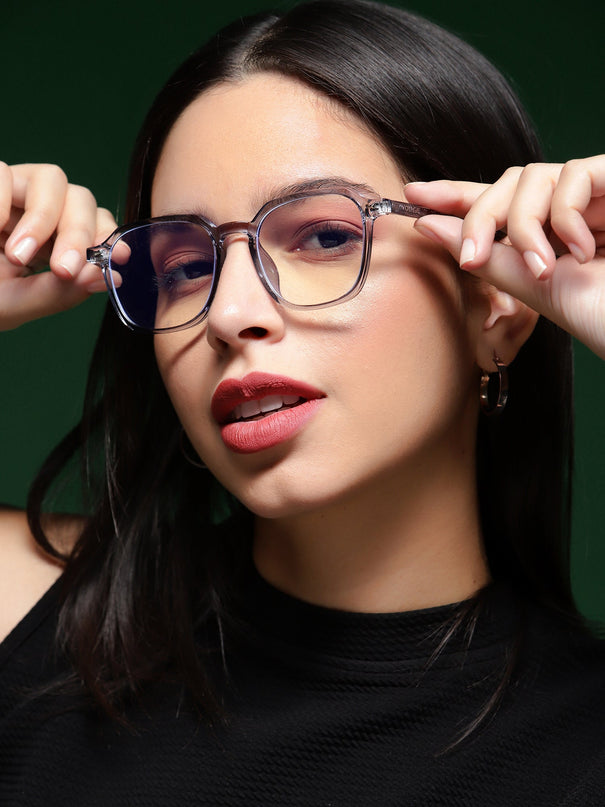 Voyage Air Light Grey Square Eyeglasses for Men & Women - MG4589-C2