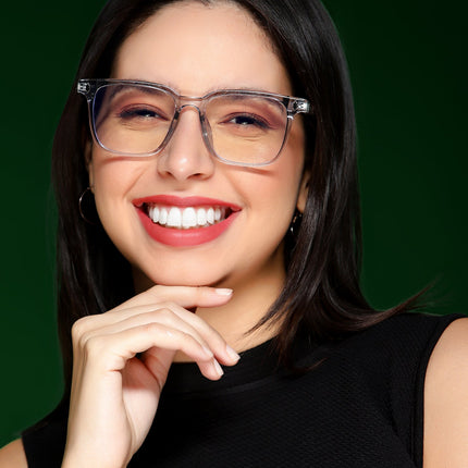 Voyage Air Transparent Square Eyeglasses for Men & Women - MG4595-C3