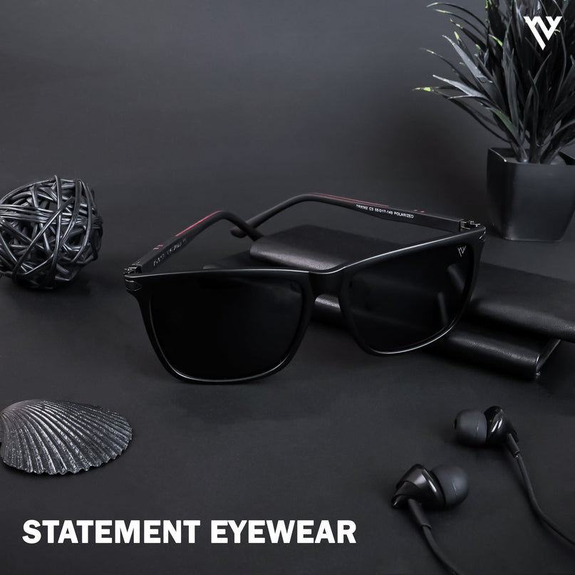 Matt Black Wayfarer Polarized Sunglasses - PMG4492