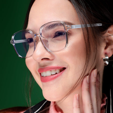 Voyage Air Grey Square Eyeglasses for Men & Women - MG4383-C5