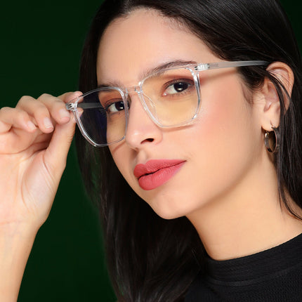 Voyage Air Clear Square Eyeglasses for Men & Women - MG4559-C3
