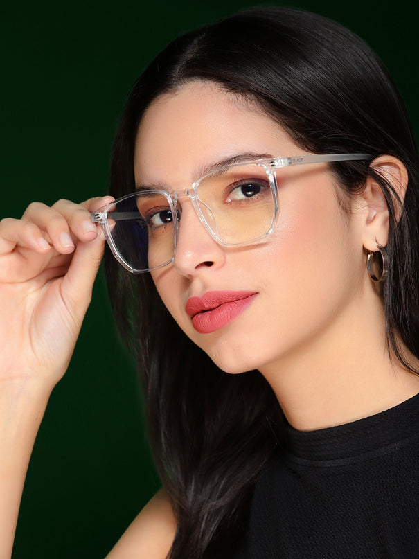 Voyage Air Clear Square Eyeglasses for Men & Women - MG4559-C3