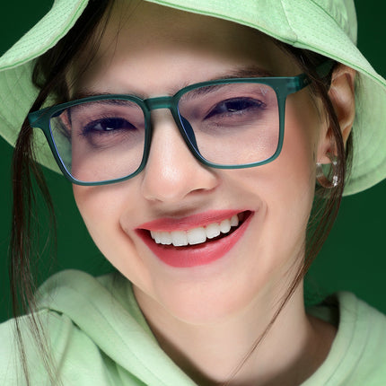 Voyage Air Green Square Eyeglasses for Men & Women - MG4548