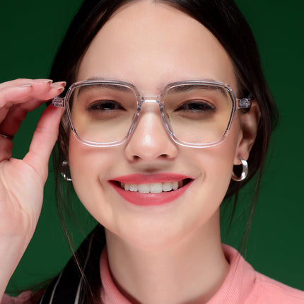 Voyage Air Grey Square Eyeglasses for Men & Women - MG4393-C3
