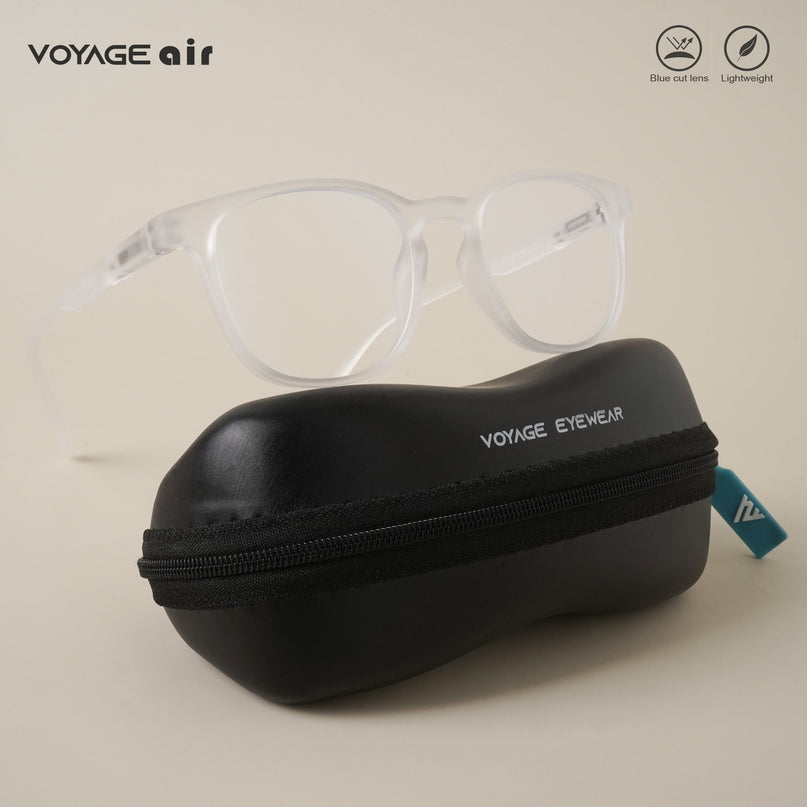 Voyage Air Clear Square Eyeglasses for Men & Women - MG4737-C10