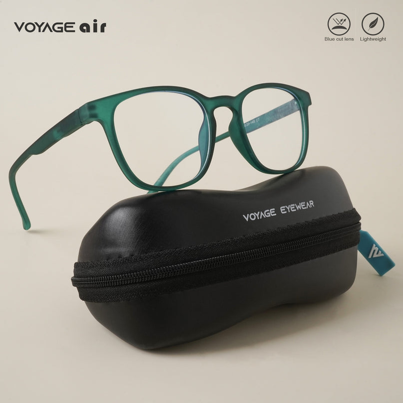 Voyage Air Green Square Eyeglasses for Men & Women - MG4729-C3