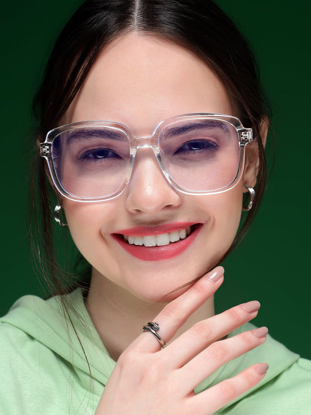 Voyage Crystal Clear Oversize Eyeglasses - MG3853