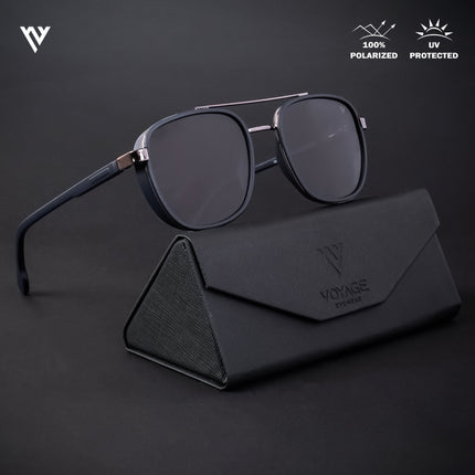 Photon | Grey & Navy Blue Wayfarer Polarized Sunglasses - PMG4441