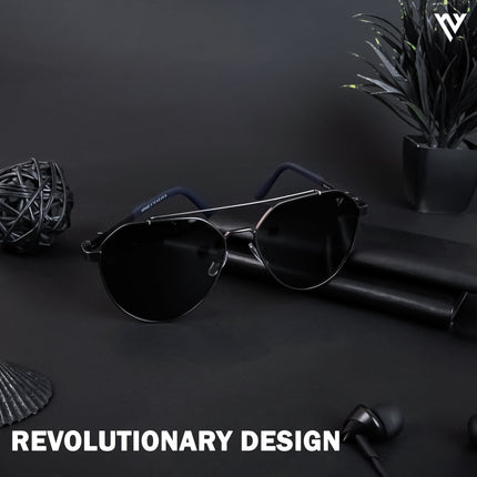 Grey Aviator Polarized Sunglasses - PMG4284