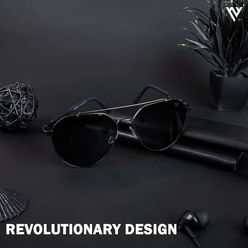 Grey Aviator Polarized Sunglasses - PMG4284