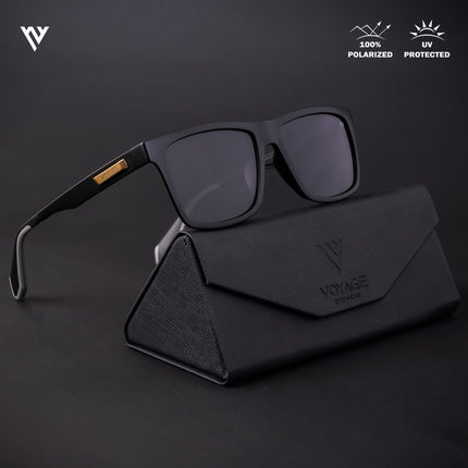 Active Black Wayfarer Polarized Sunglasses - PMG4477