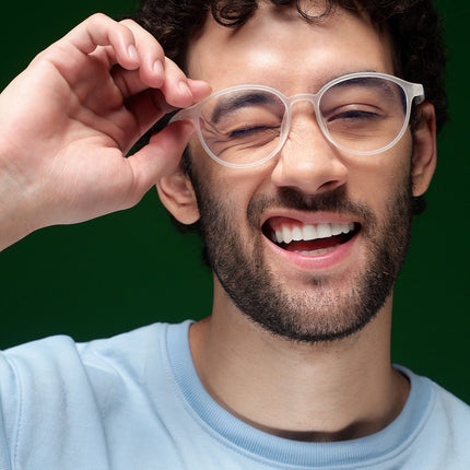 Voyage Air Transparent Round Eyeglasses for Men & Women - MG4378-C5