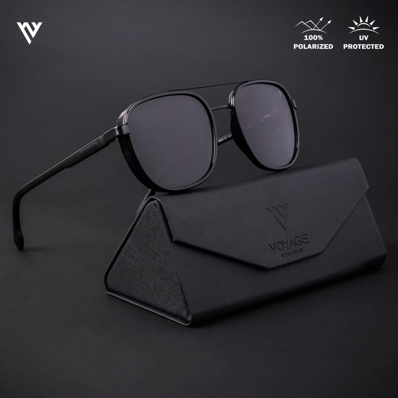 Photon | Shine Black Wayfarer Polarized Sunglasses - PMG4438