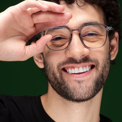 Voyage Air Light Grey Square Eyeglasses for Men & Women - MG4589-C2