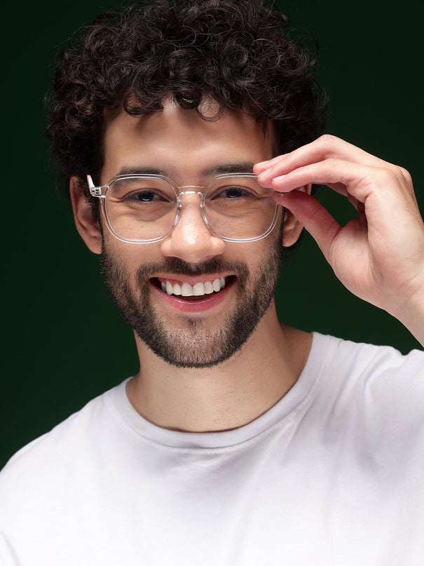Voyage Transparent Over Size Eyeglasses for Men & Women - MG3995