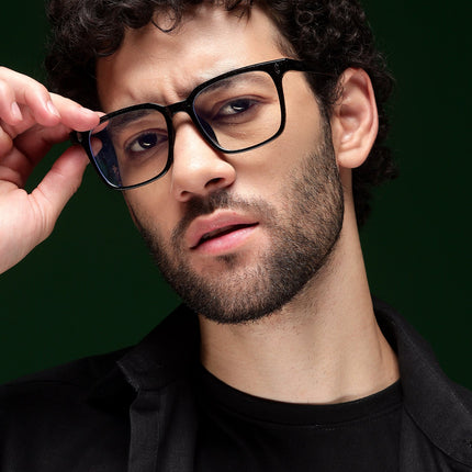 Voyage Air Matt Black Square Eyeglasses for Men & Women - MG4594-C2