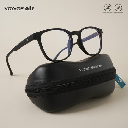 Voyage Air Black Square Eyeglasses for Men & Women - MG4736-C1